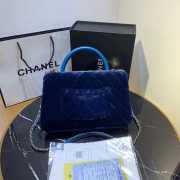 Chanel Coco Handle Bag 28cm Blue - 2