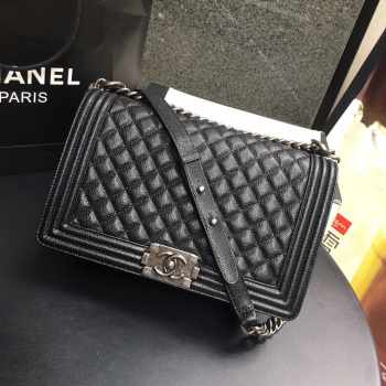 Chanel Leboy Caviar 28cm Silver hardware