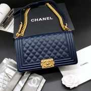 Chanel Leboy Caviar Blue with Gold Hardware 25cm - 1