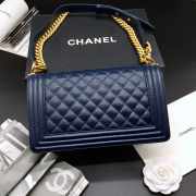 Chanel Leboy Caviar Blue with Gold Hardware 25cm - 5