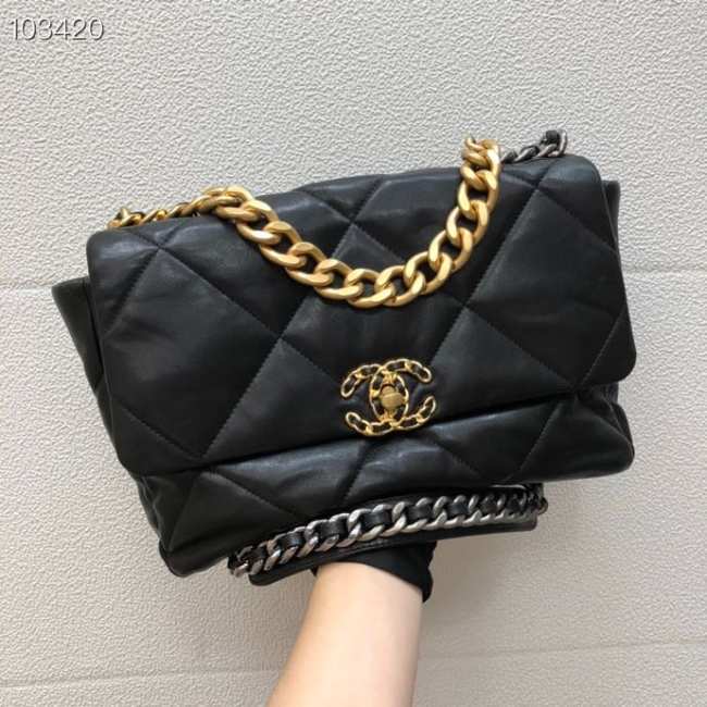 Chanel 19 Bag 30cm Black AS1161  - 1