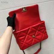 Chanel 19 Bag Red 30cm AS1161  - 4