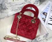 Lady Dior Mini Bag 17cm Red - 6