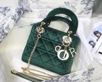 Lady Dior Mini Bag 17cm Green