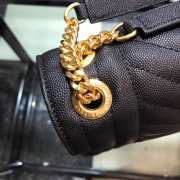 YSL Envelope Large Bag black gold hardware - 5