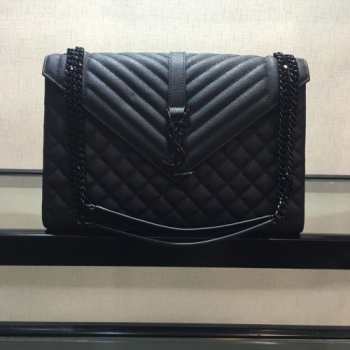 YSL Envelope Large Bag black