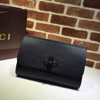 Gucci Bamboo Clutch 387220 Black