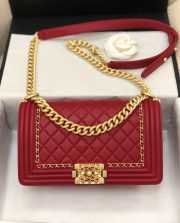 Chanel Leboy Bag Red with Gold Hardware 25cm - 1