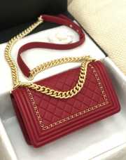 Chanel Leboy Bag Red with Gold Hardware 25cm - 6