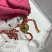 Chanel Mini Flap Bag 17cm Pink - 5