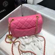 Chanel Mini Flap Bag 17cm Pink - 3