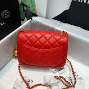 Chanel Mini Flap Bag 17cm Red - 6