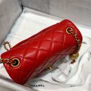 Chanel Mini Flap Bag 17cm Red - 5