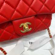 Chanel Mini Flap Bag 17cm Red - 3