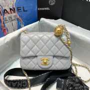 Chanel Mini Flap Bag 17cm Gray - 1