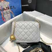 Chanel Mini Flap Bag 17cm Gray - 6