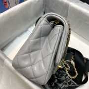 Chanel Mini Flap Bag 17cm Gray - 5