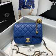 Chanel Mini Flap Bag 17cm Blue - 1