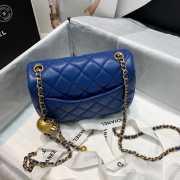 Chanel Mini Flap Bag 17cm Blue - 6