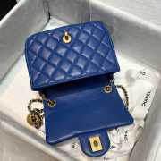 Chanel Mini Flap Bag 17cm Blue - 3