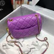 Chanel Mini Flap Bag 17cm purple - 5