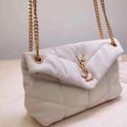 YSL Puffer Bag White 29cm - 6