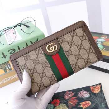 Gucci Ophidia Zip Around Wallet brown