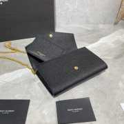 YSL UPTOWN Chain Wallet Black with Gold Hardware - 3