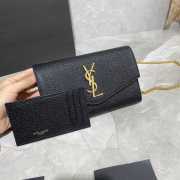 YSL UPTOWN Chain Wallet Black with Gold Hardware - 5