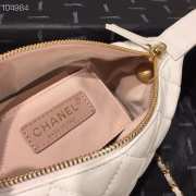 Chanel Lambskin Gold Metal Pink Small Hobo Bag white - 5