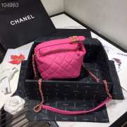 Chanel Lambskin Gold Metal Pink Small Hobo Bag - 1