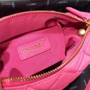 Chanel Lambskin Gold Metal Pink Small Hobo Bag - 3