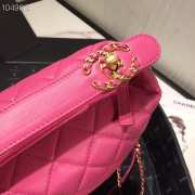 Chanel Lambskin Gold Metal Pink Small Hobo Bag - 6