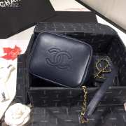 Chanel Lambskin Gold Metal Pink Small Hobo Bag dark blue - 6