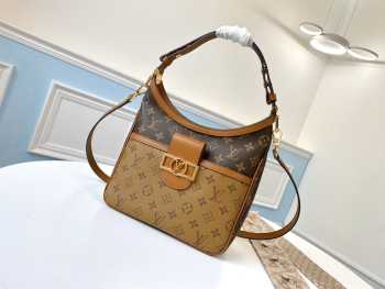 Louis Vuitton Reverse Monogram Dauphine Hobo PM Bag 