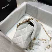 Chanel Flap Bag 20CM White - 5