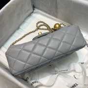 Chanel Flap Bag 20CM Gray - 5