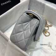 Chanel Flap Bag 20CM Gray - 6