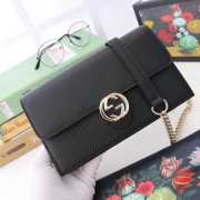 Gucci 510314 Black Leather Interlocking Bag - 1