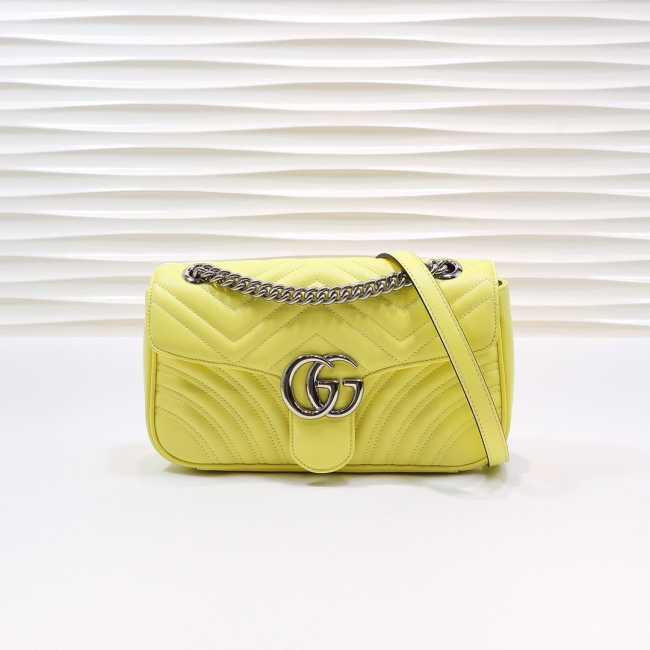 Gucci Marmont matelassé shoulder bag 26cm yellow - 1