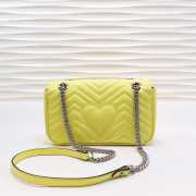 Gucci Marmont matelassé shoulder bag 26cm yellow - 6