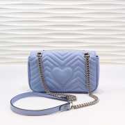 Gucci Marmont matelassé shoulder bag 26cm blue - 5