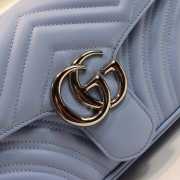 Gucci Marmont matelassé shoulder bag 26cm blue - 2