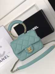 Chanel Small Flap Bag Lambskin Blue 20cm - 1