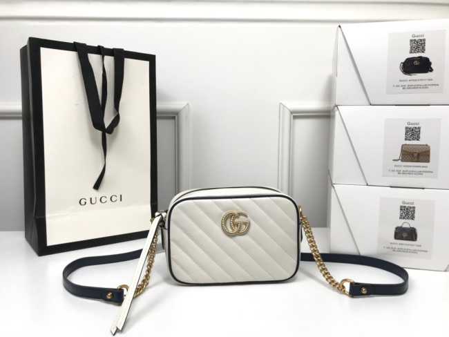 Gucci Marmont Shoulder Bag 447632 White - 1