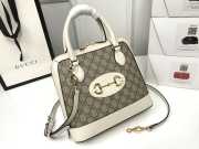 Gucci 1955 Horsebit Top handle bag White - 3