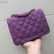 Chanel Caviar Flap bag 17cm Purple - 3