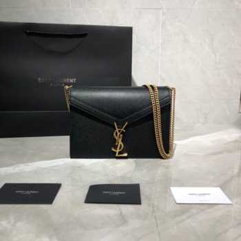 YSL Saint Laurent Cassandra Clasp Bag Caviar