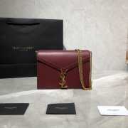 YSL Saint Laurent Cassandra Clasp Bag Wine Red - 1