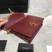 YSL Saint Laurent Cassandra Clasp Bag Wine Red - 4